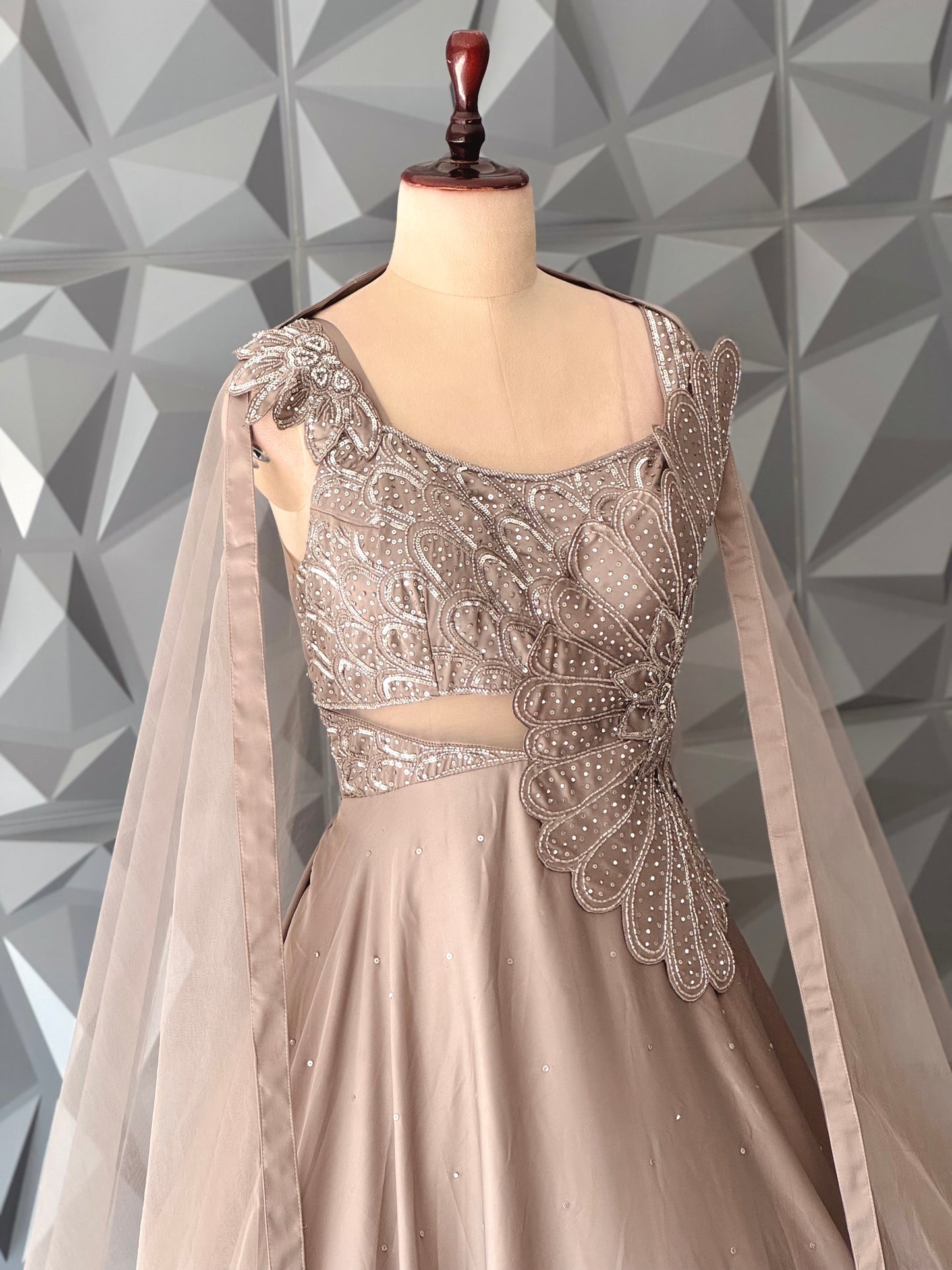 Mocha Satin Gown