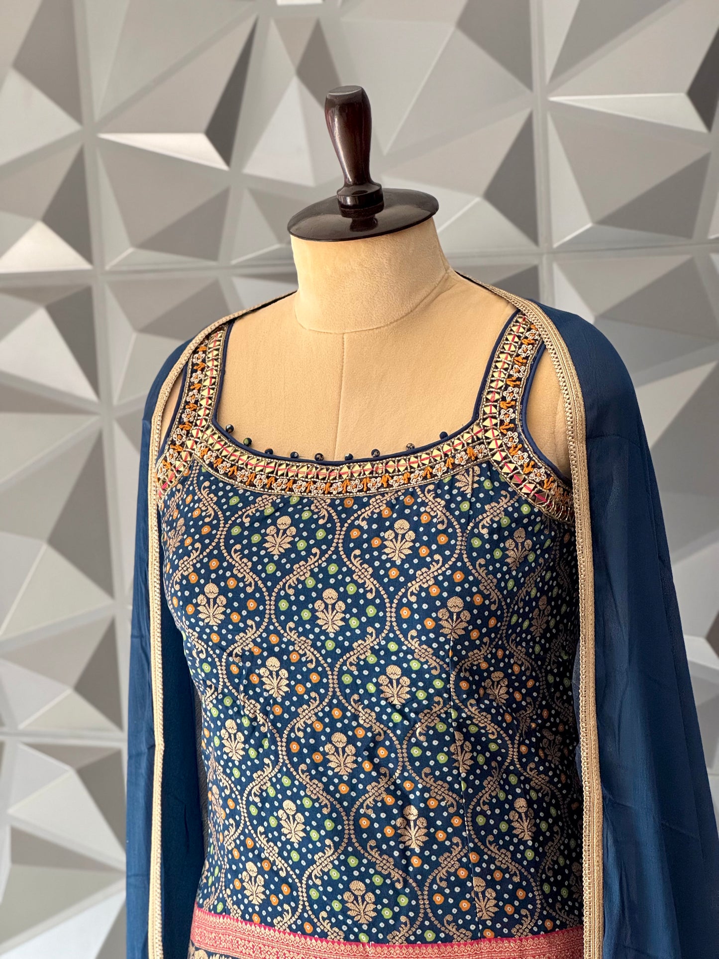 Blue Sharara Set