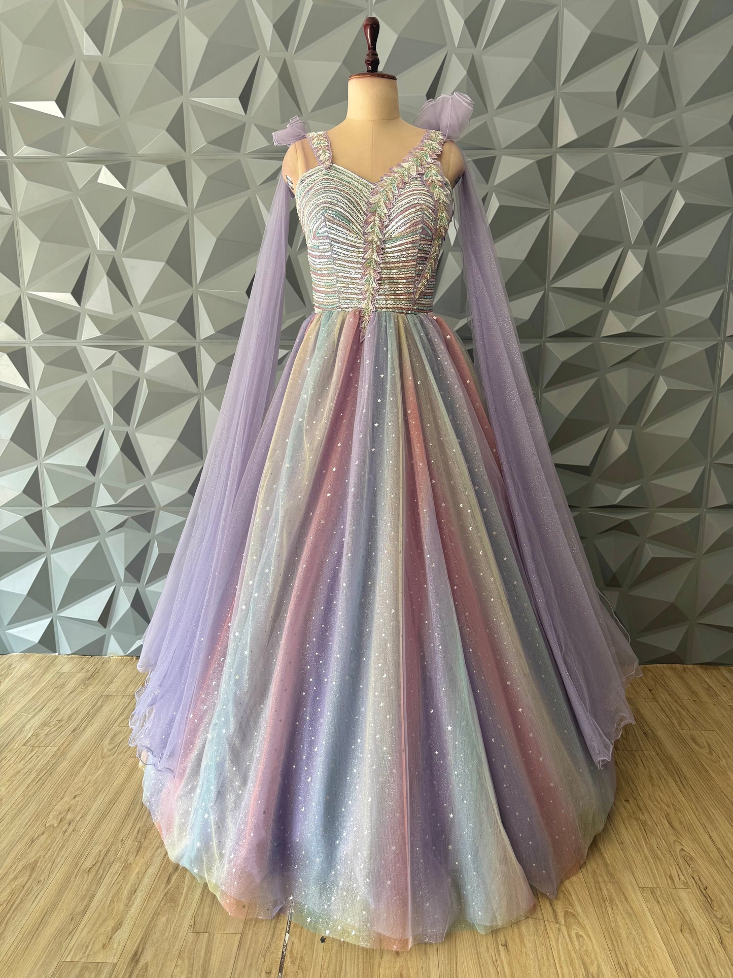 Multicolour Birthday Gown