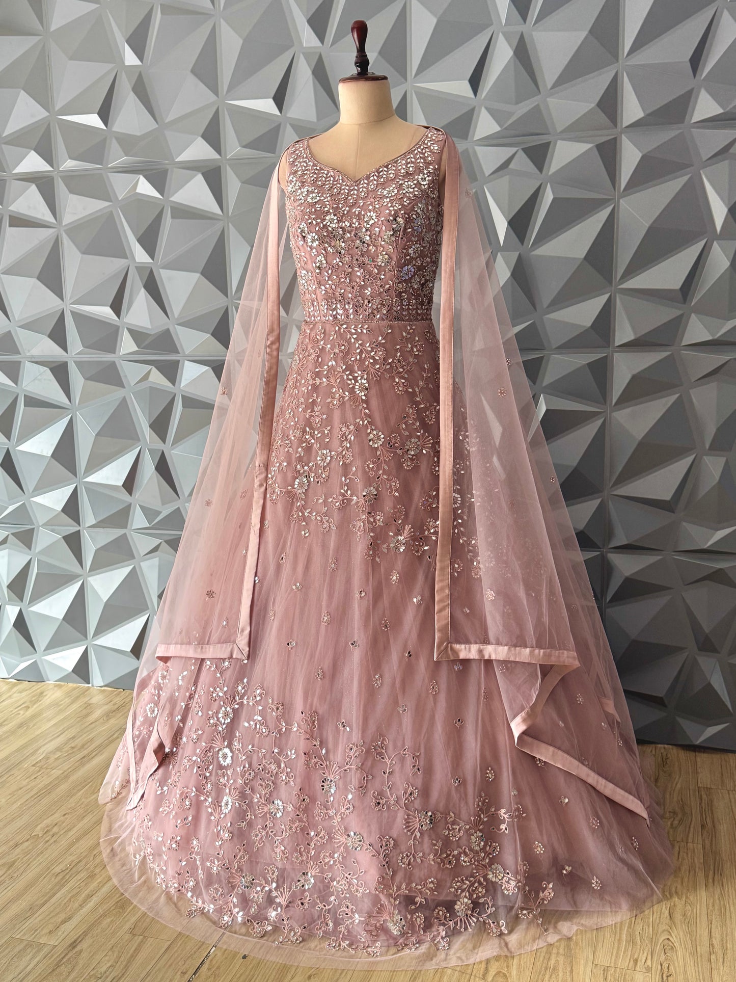 Peach Long Gown