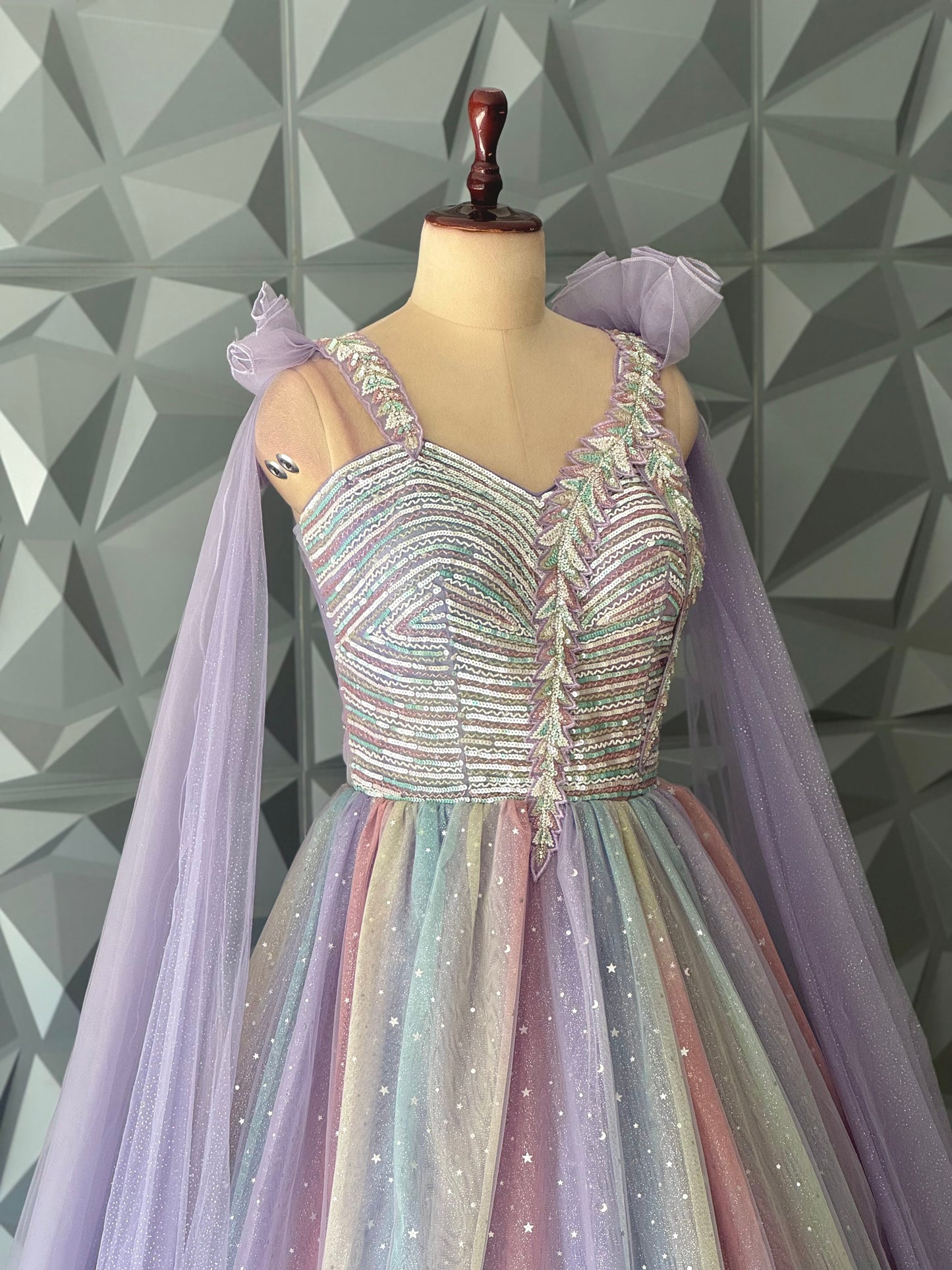 Multicolour Birthday Gown