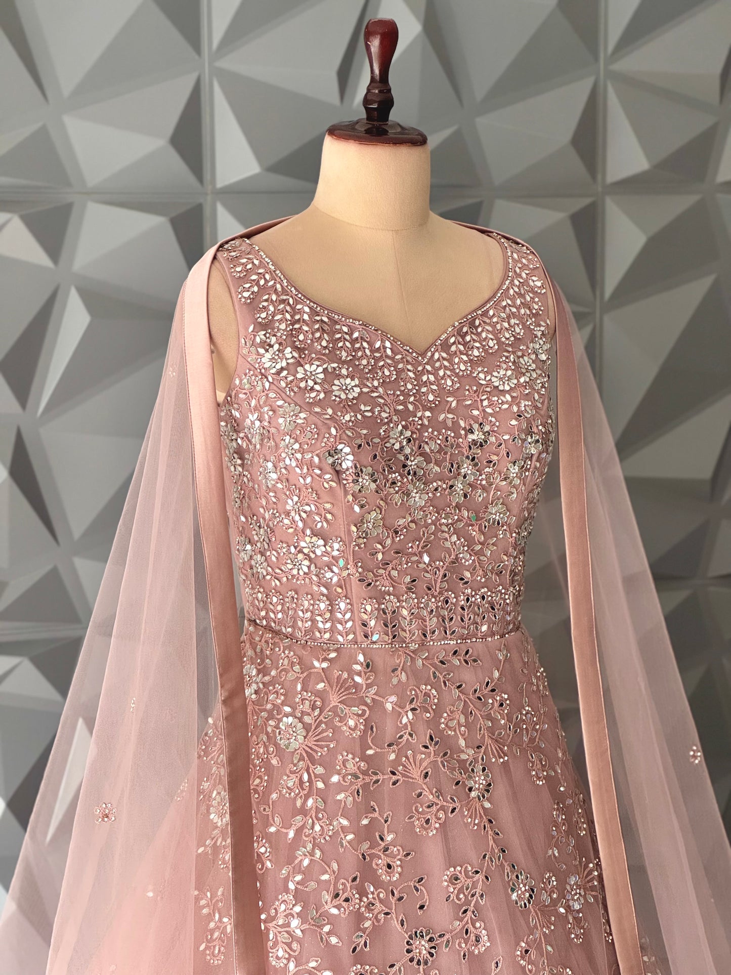 Peach Long Gown