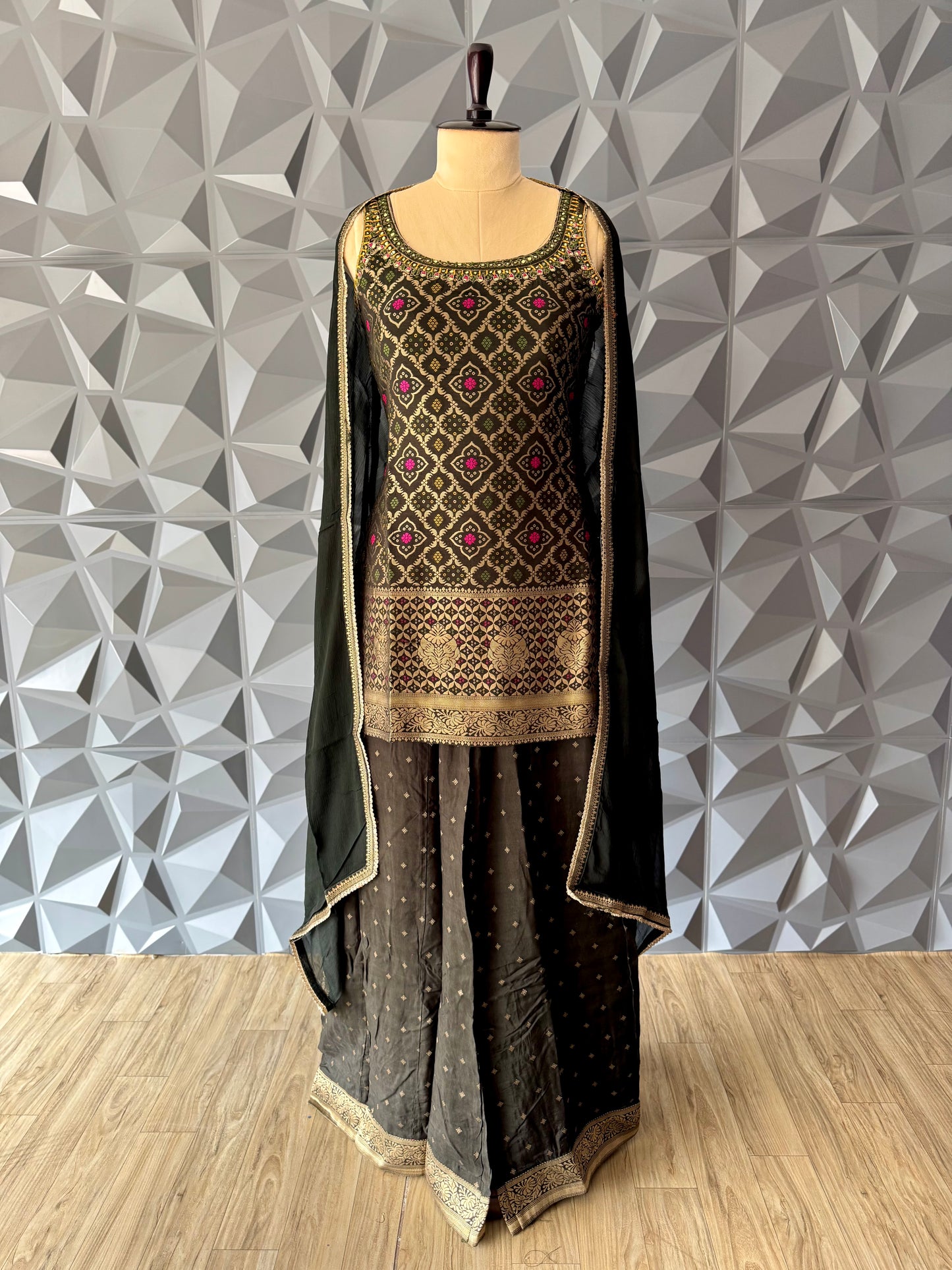 Mehendi Green Sharara Set