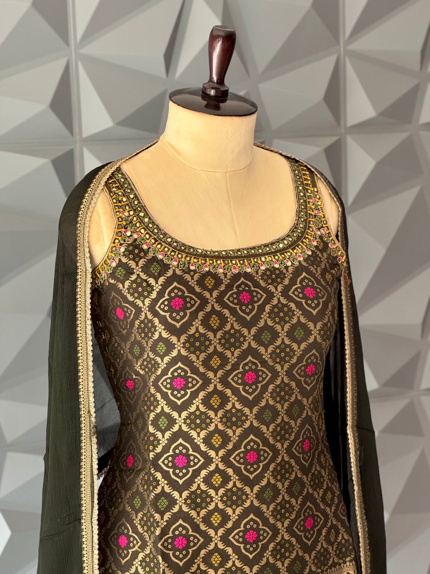 Mehendi Green Sharara Set