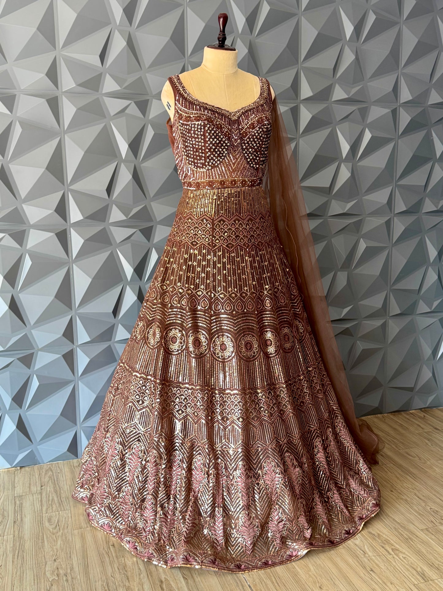 Rust Brown Long Gown