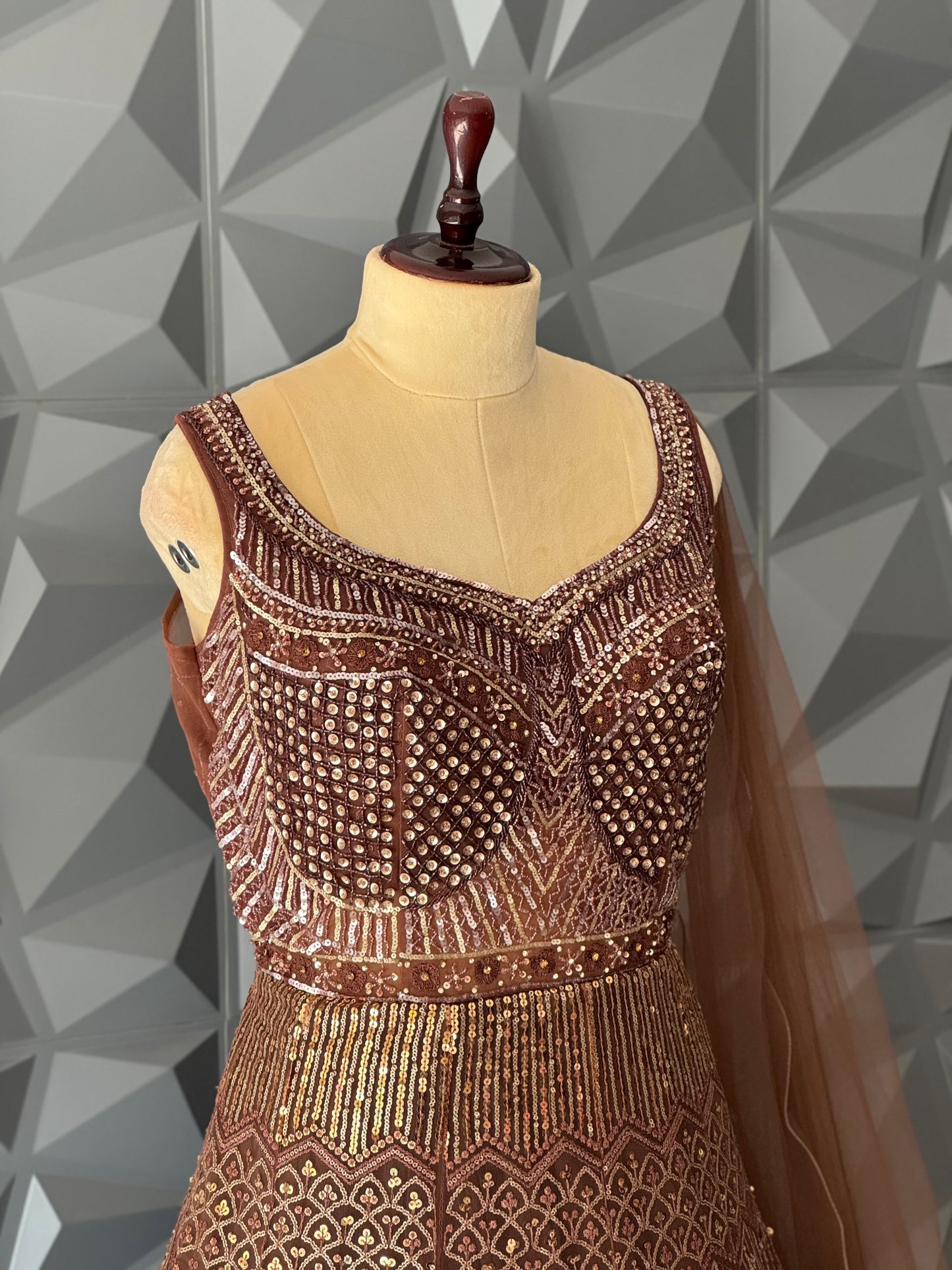 Rust Brown Long Gown