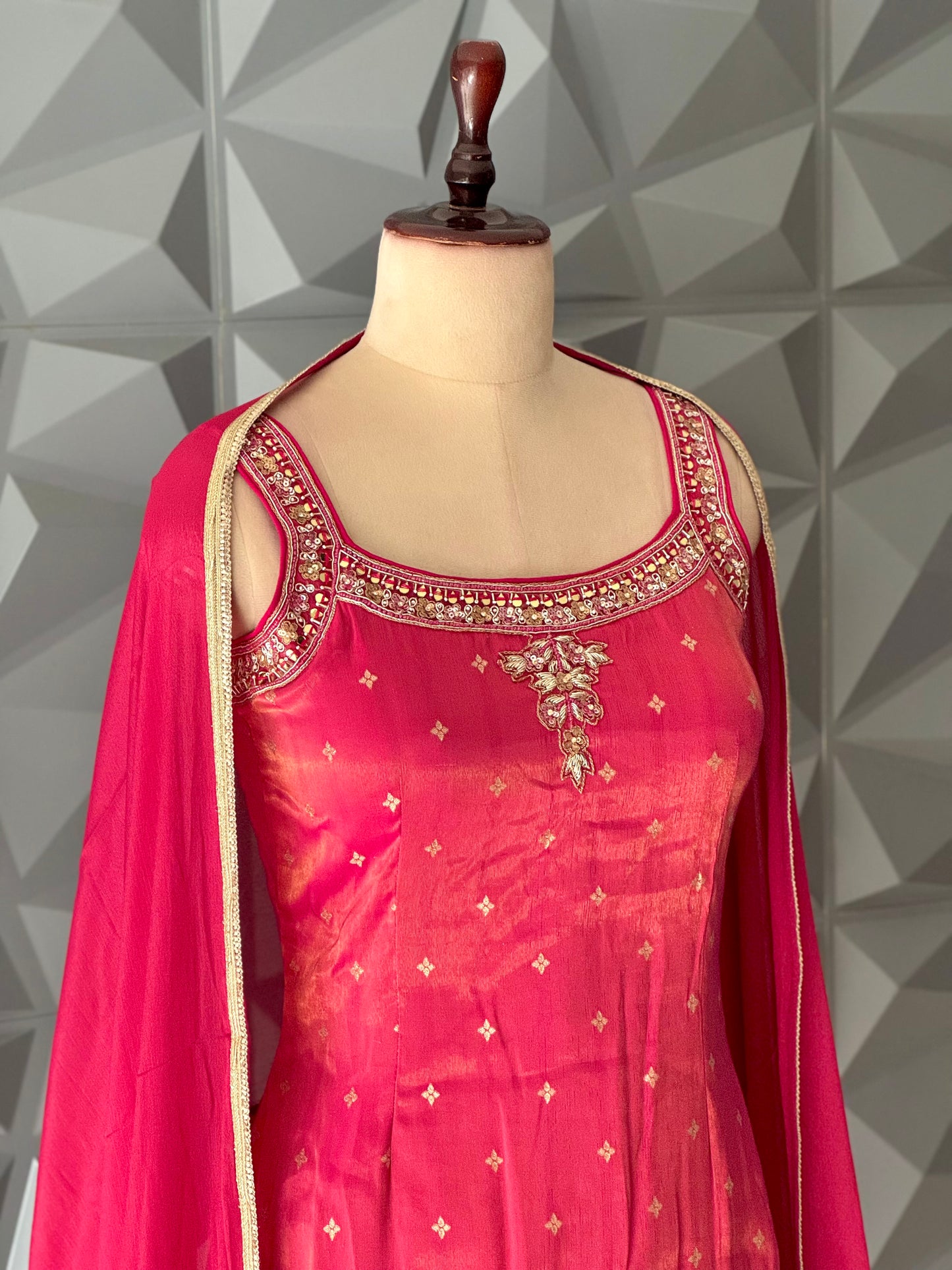 Hot Pink Sharara Set