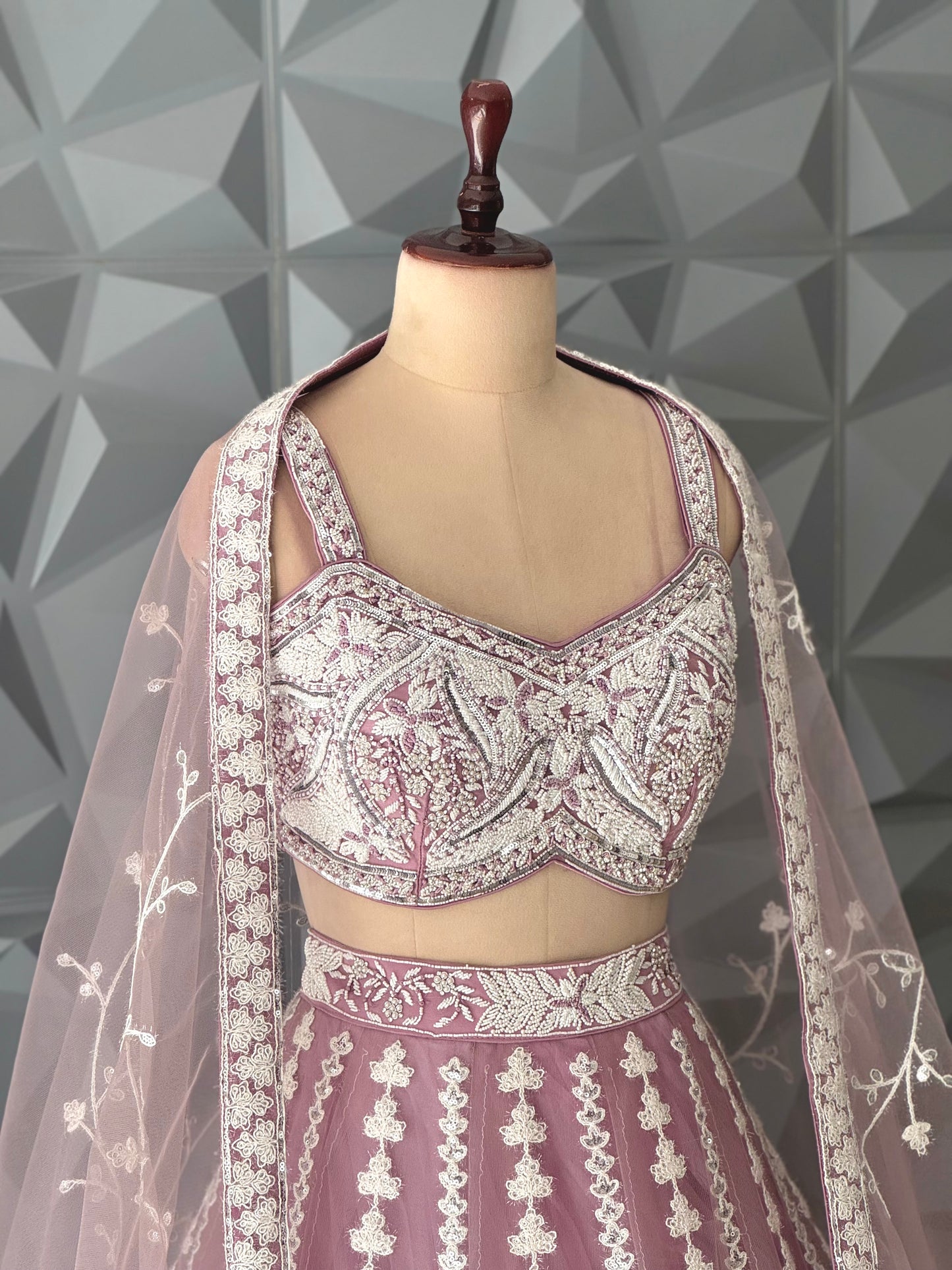Onion Pink Bridal Lehenga