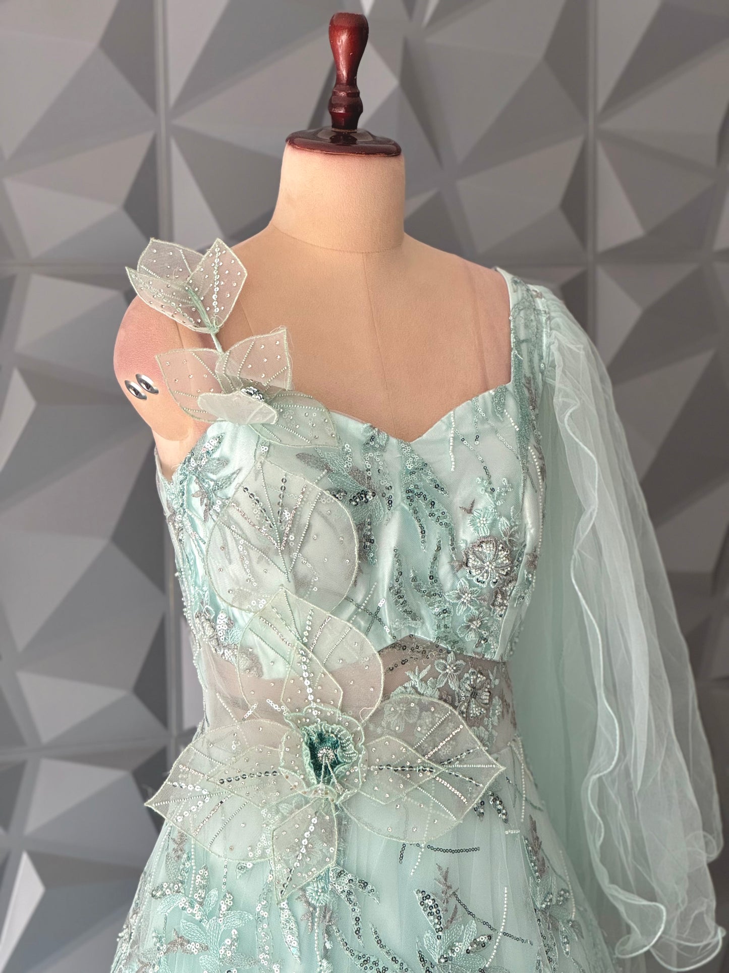 Cyan Designer Gown