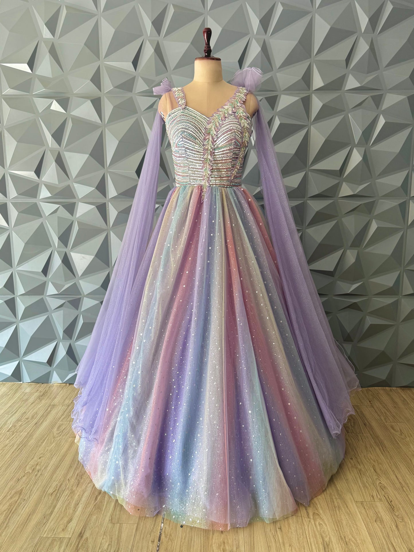 Multicolour Birthday Gown