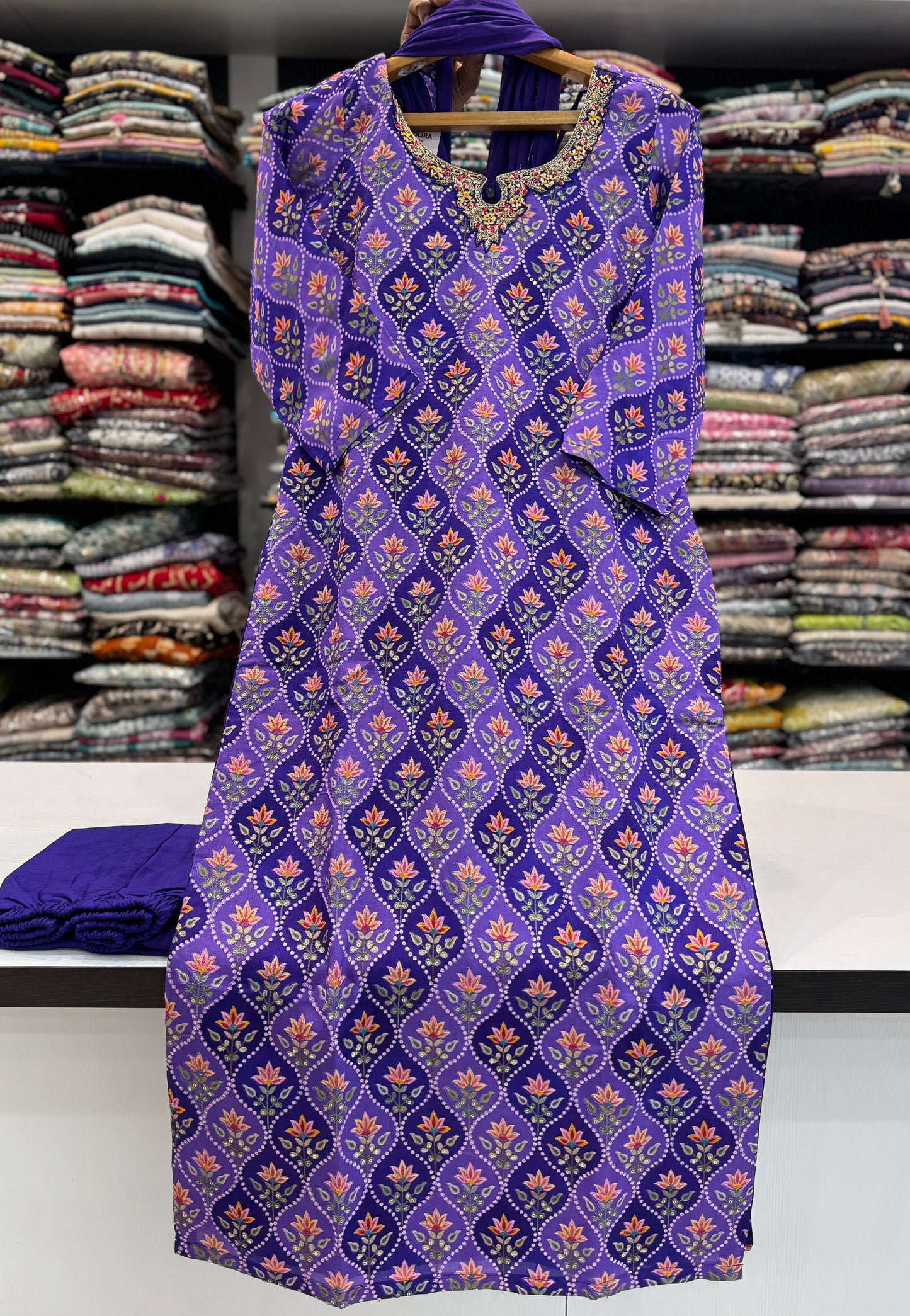 Purple Straight Suit