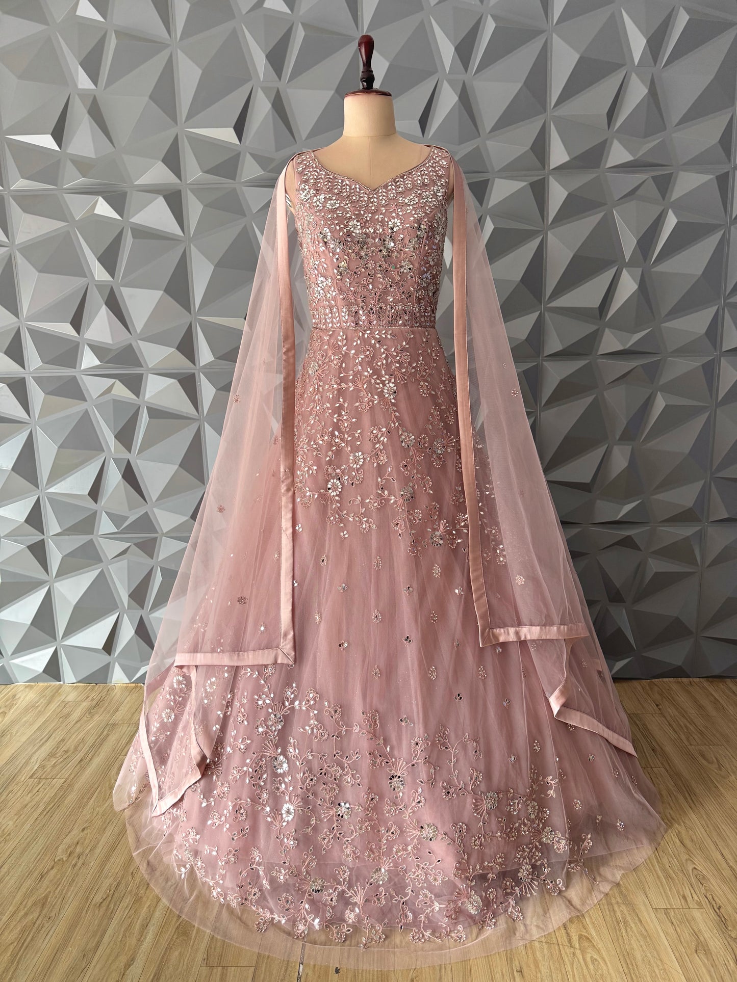Peach Long Gown