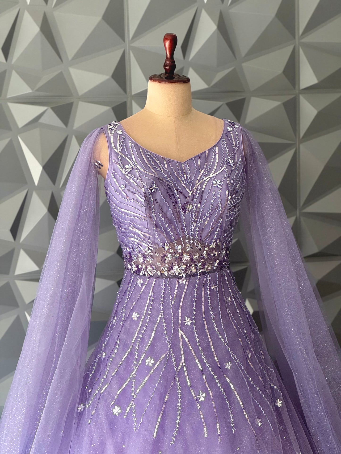 Purple Designer Gown