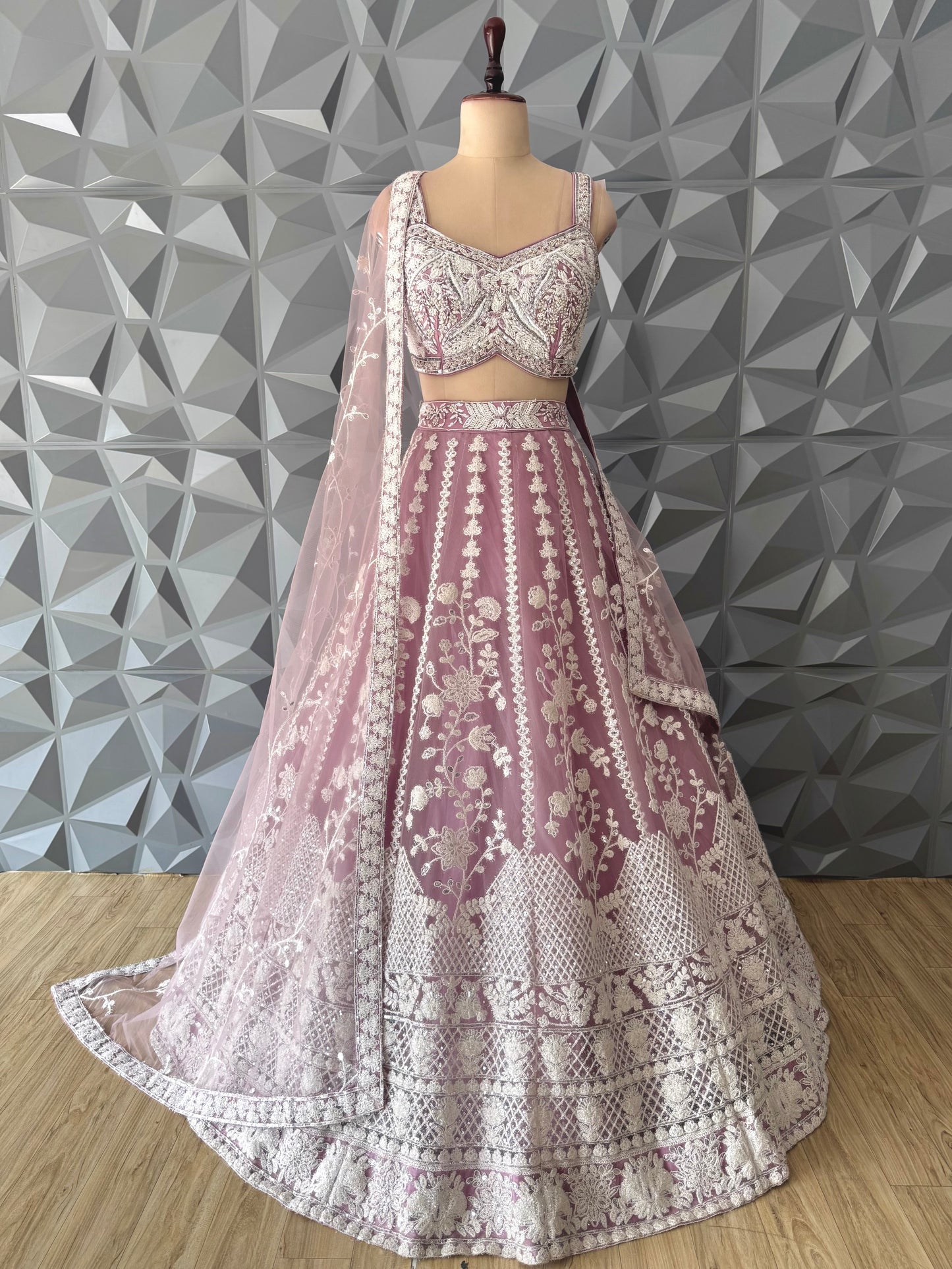 Onion Pink Bridal Lehenga
