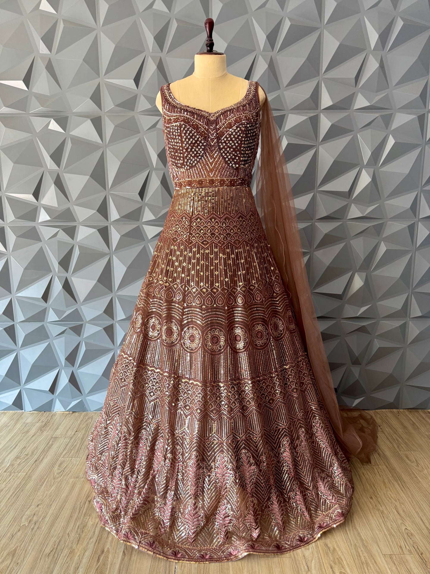 Rust Brown Long Gown