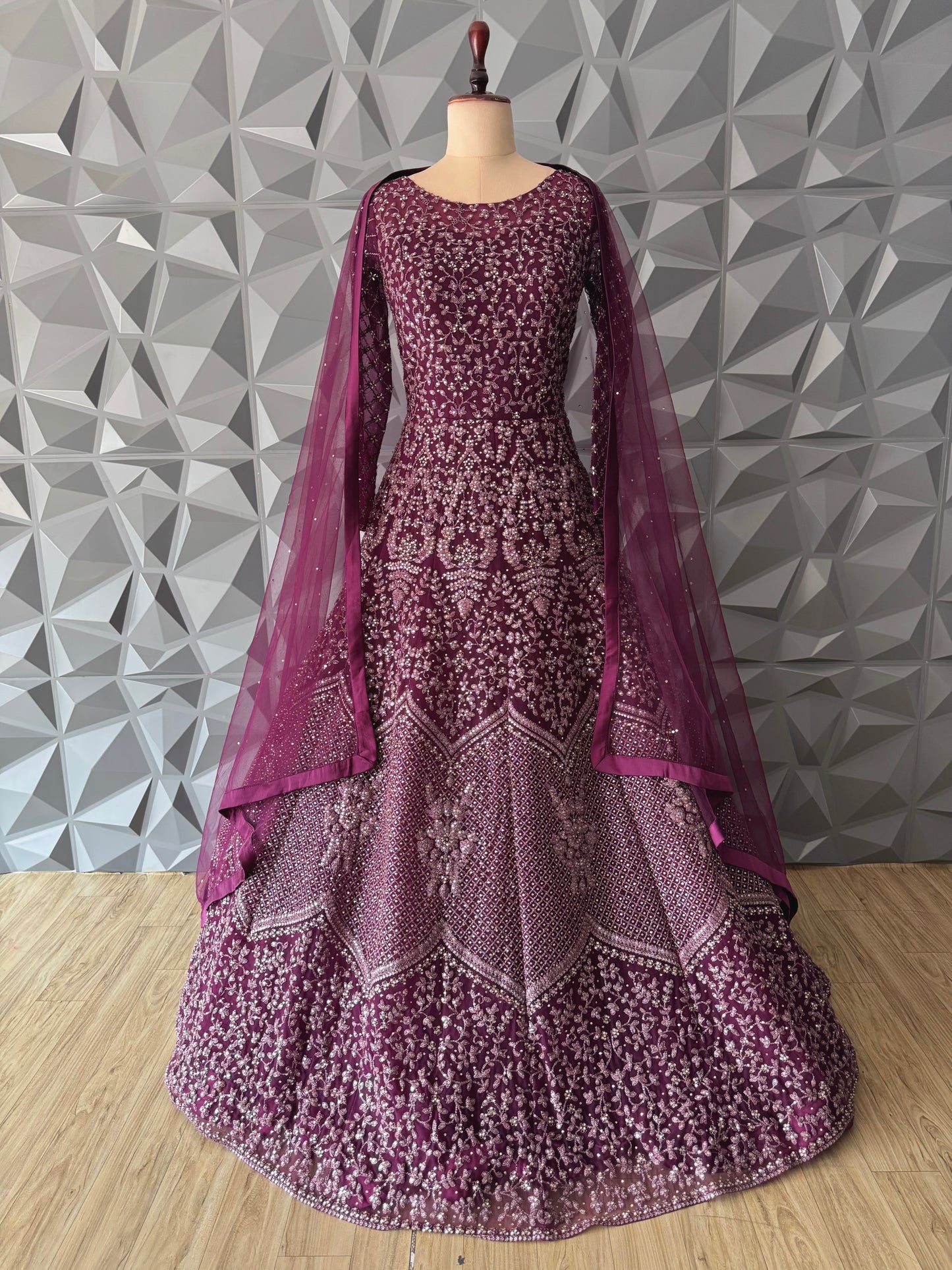 Wine Heavy Gown