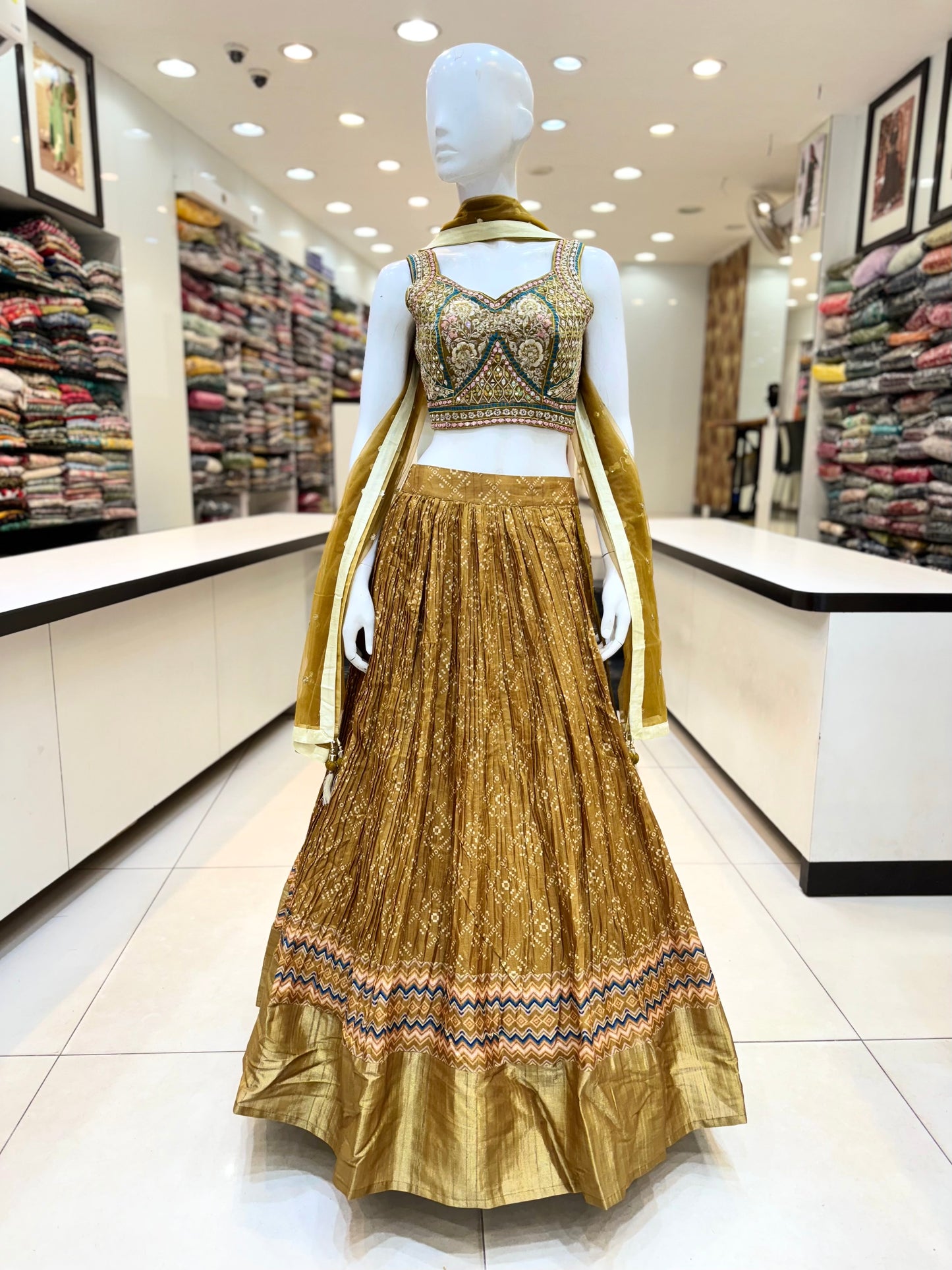 Gold Lehenga Set