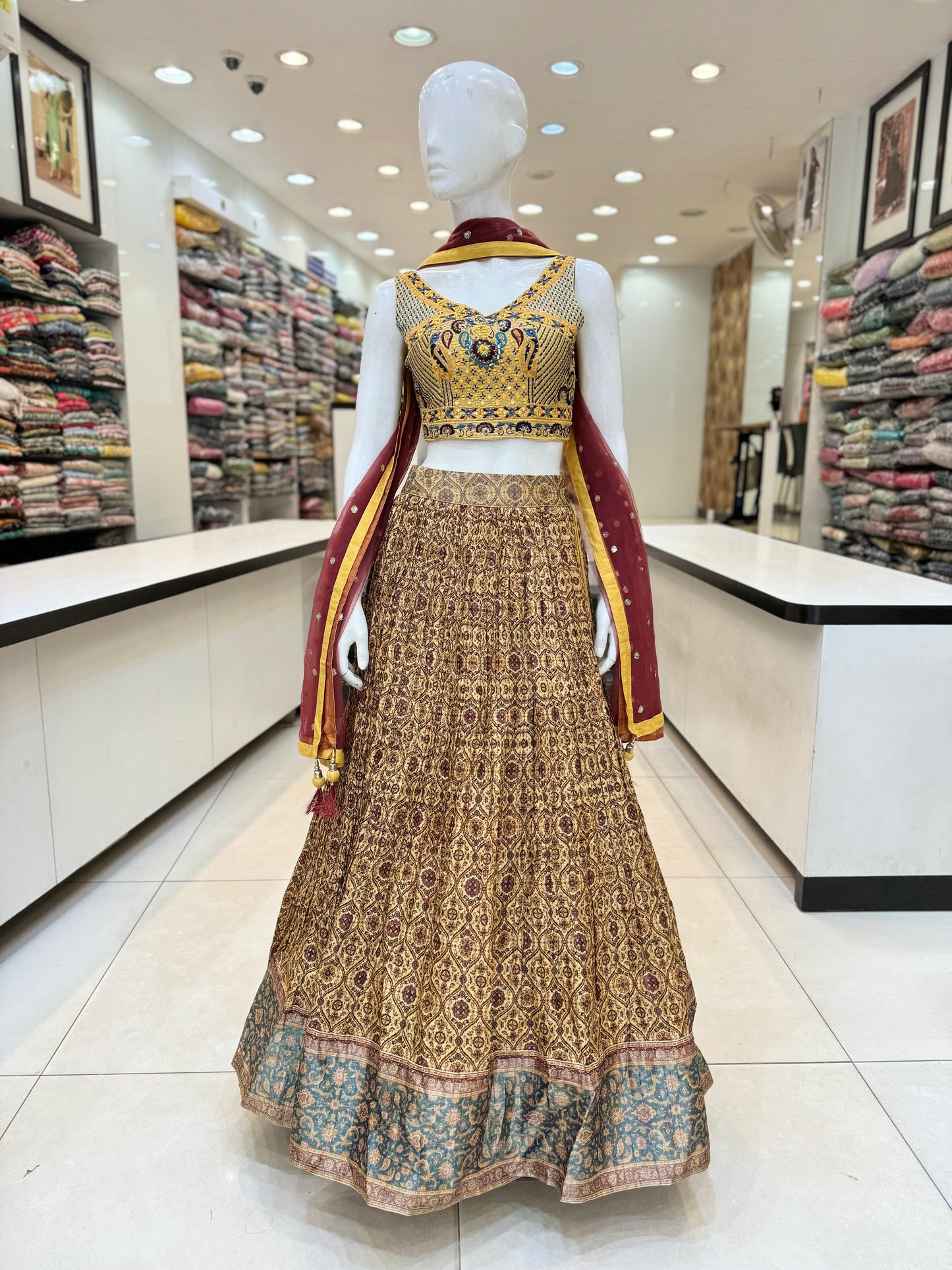 Gold Lehenga Set