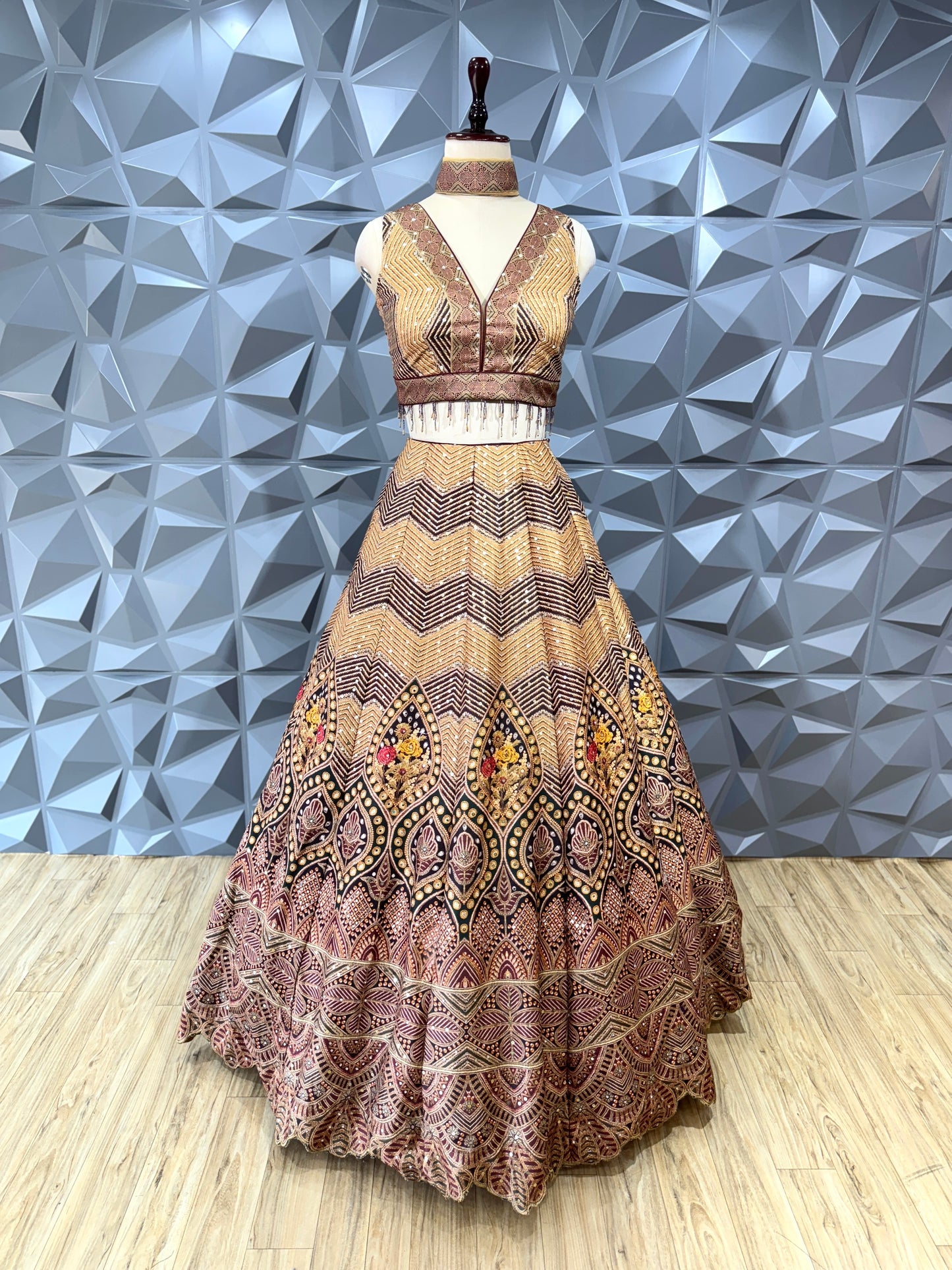Mustard Lehenga Set