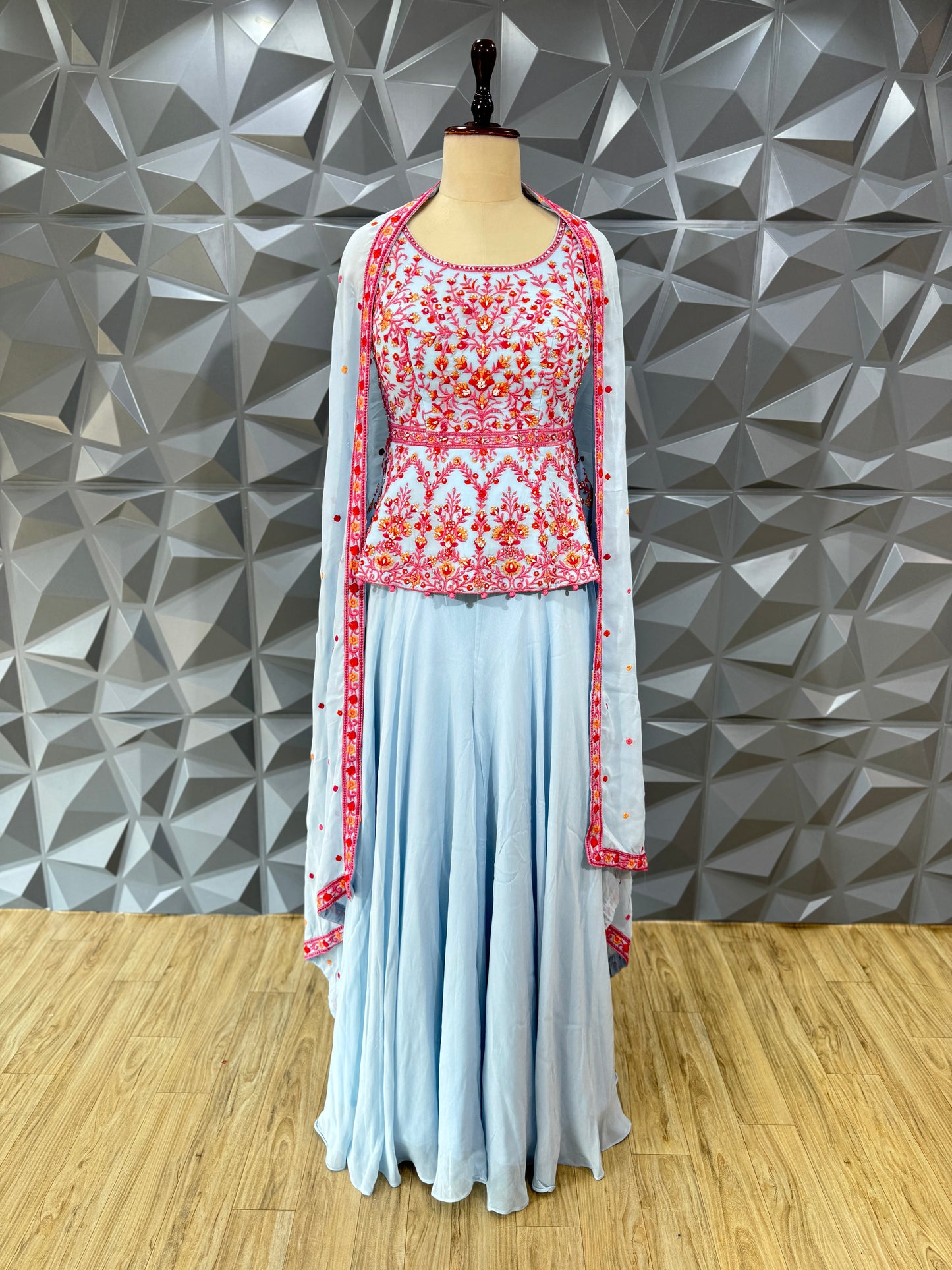 Sky Blue Palazzo Set