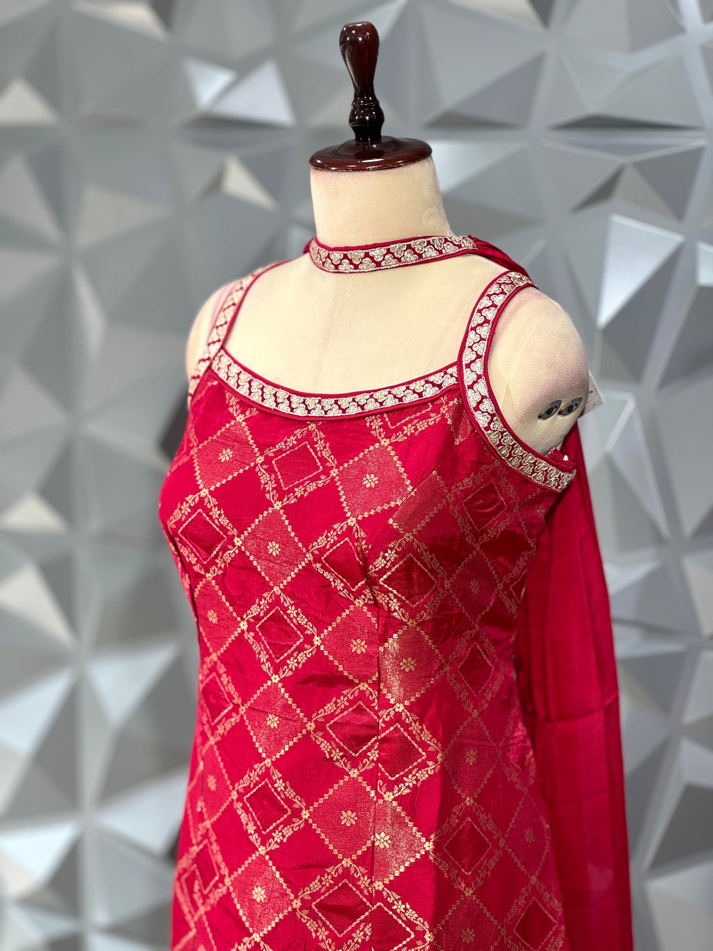 Red Sharara Set