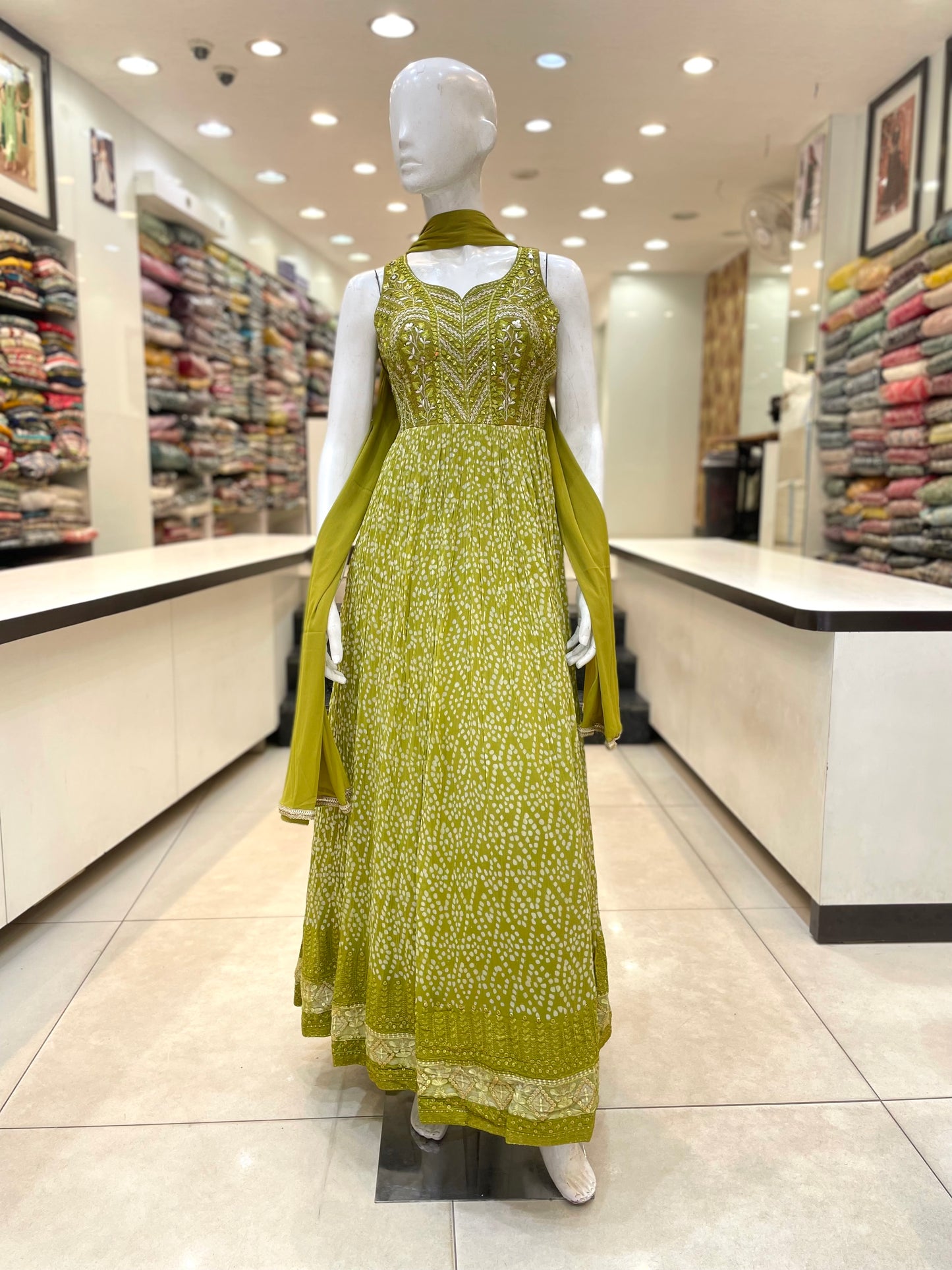 Olive Green Long Dress