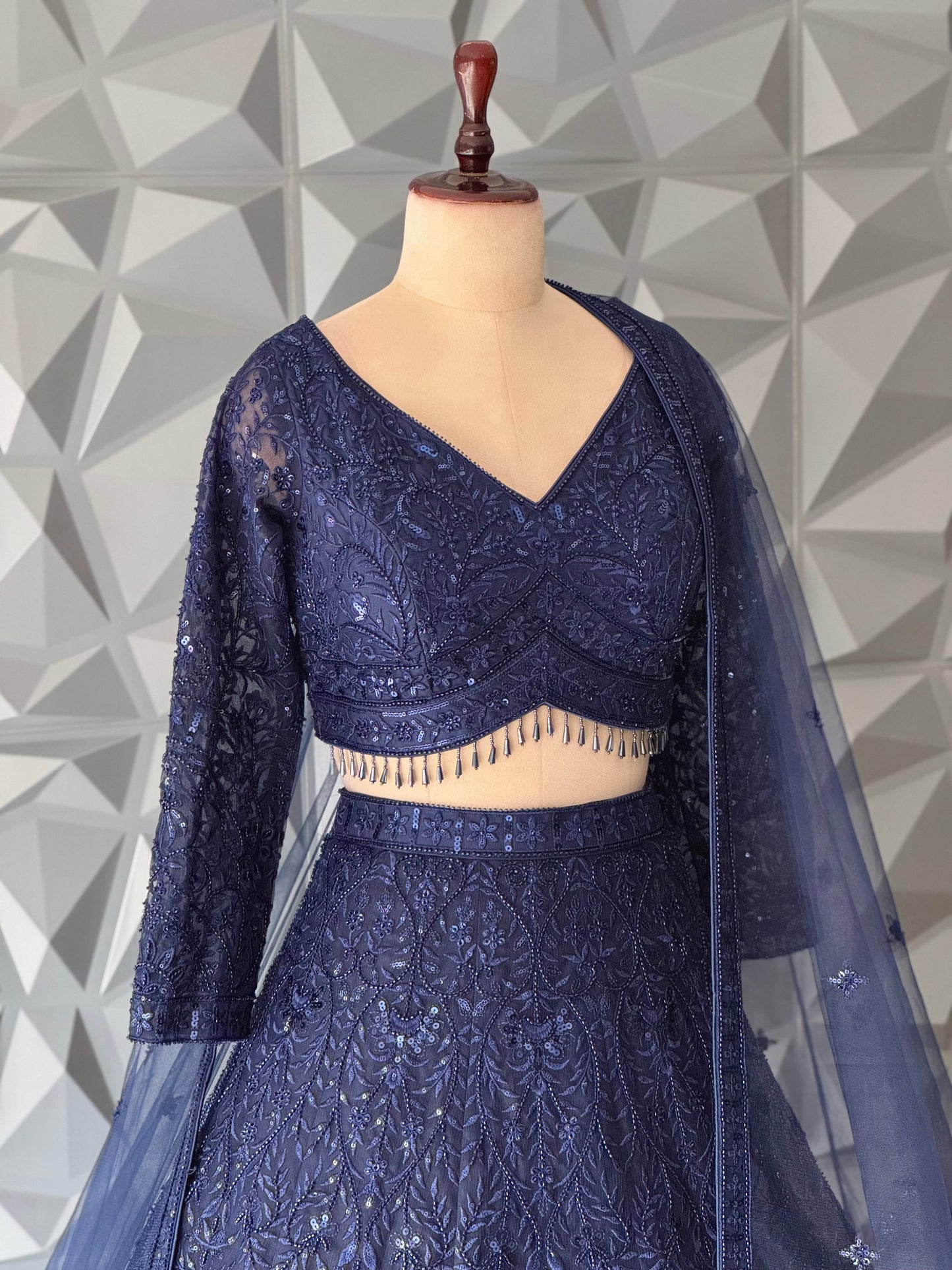 Royal Blue Bridal Lehenga