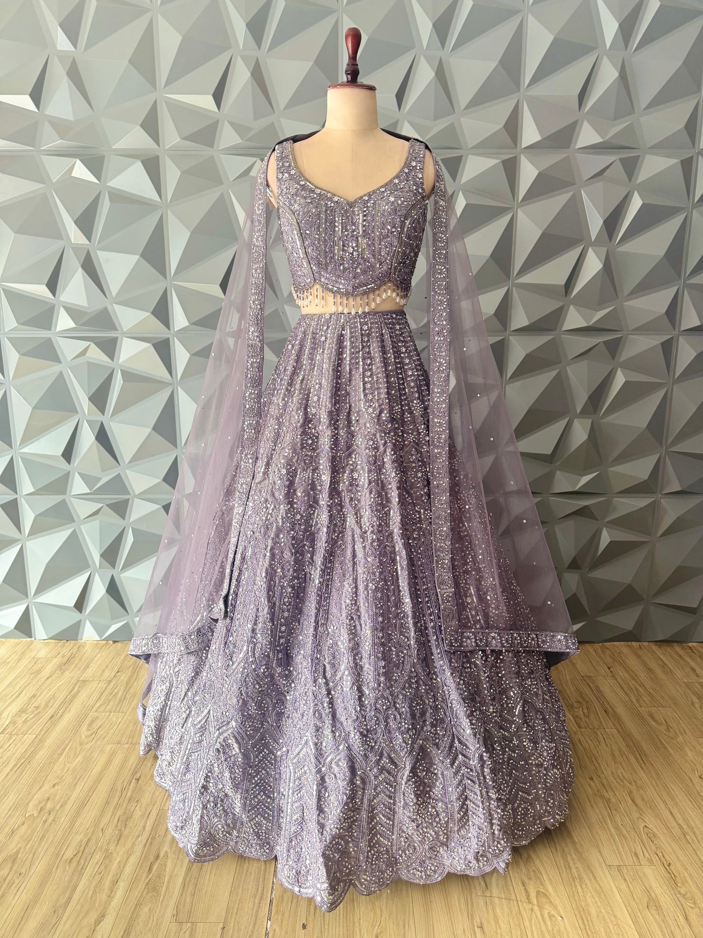 Light purple Bridal Lehenga Set