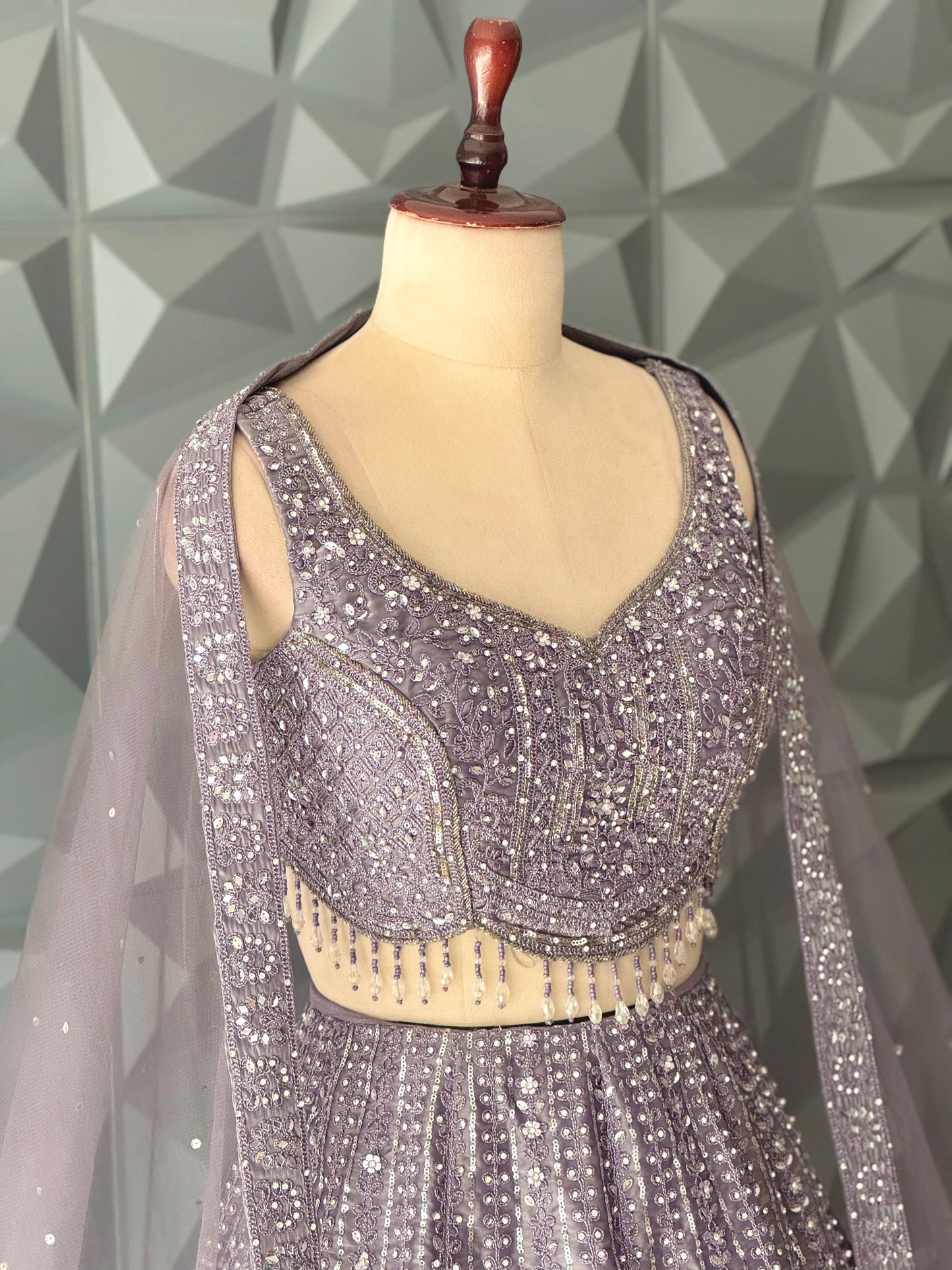 Light purple Bridal Lehenga Set
