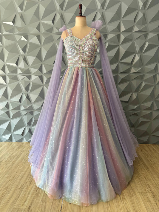 Multicolour Birthday Gown