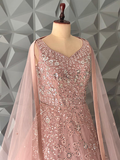 Peach Long Gown
