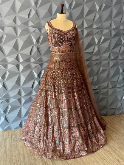 Rust Brown Long Gown