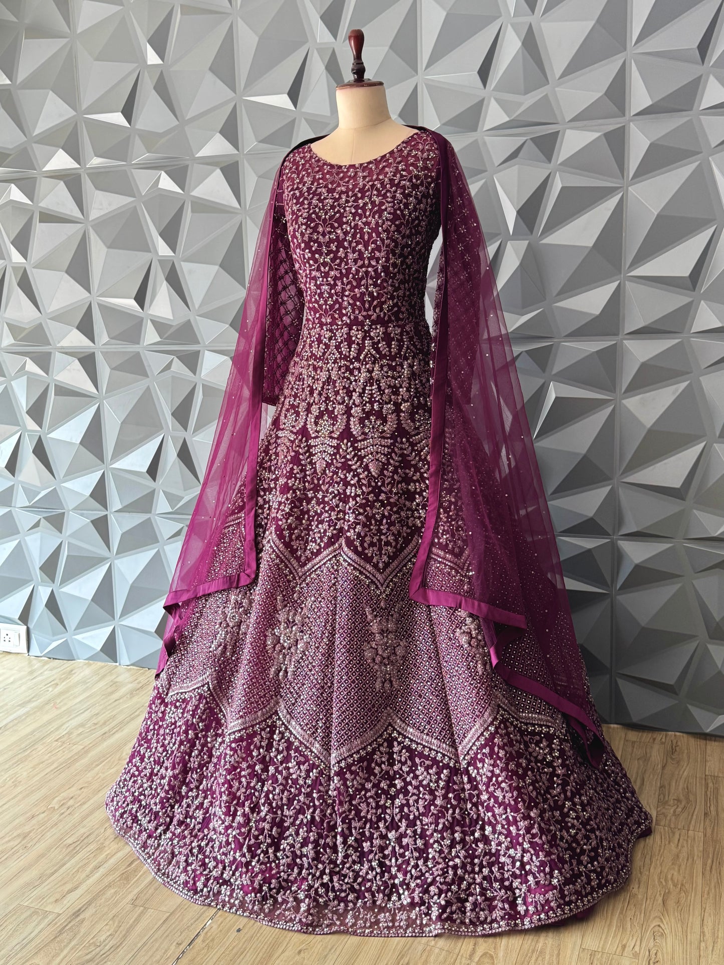 Wine Heavy Gown