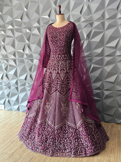 Wine Heavy Gown