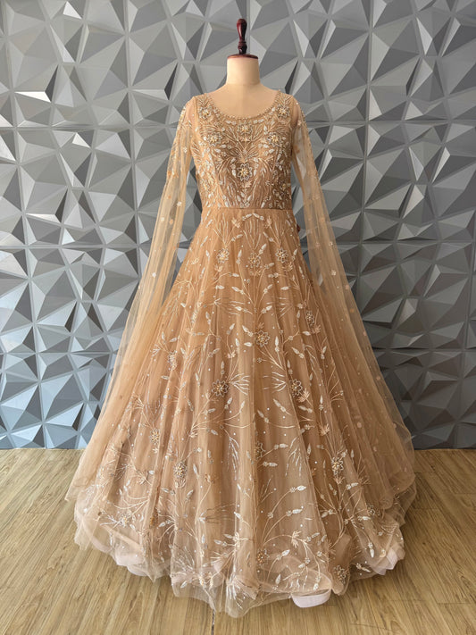 Beige Designer Gown