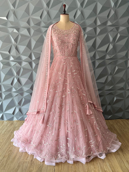 Baby Pink Designer Gown