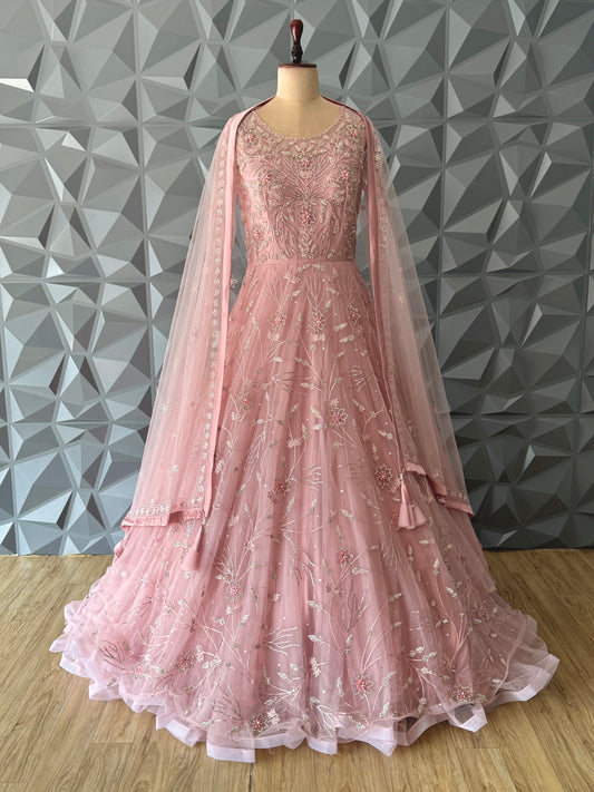 Baby Pink Designer Gown
