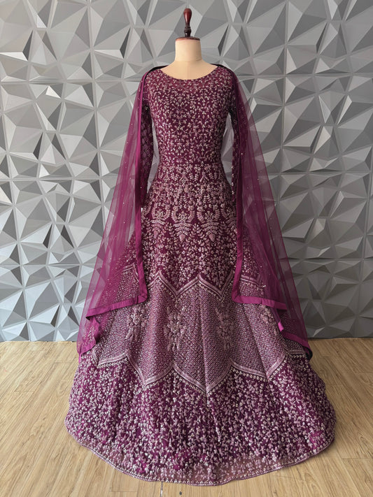 Wine Heavy Gown