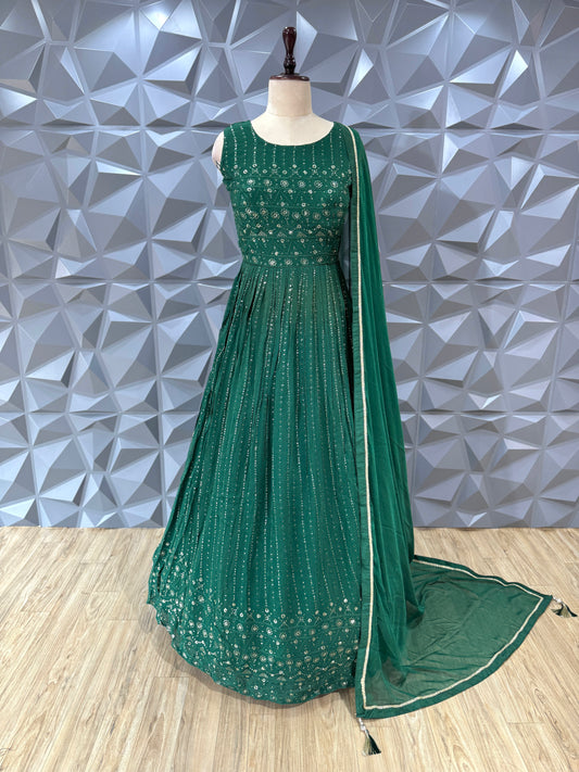 Forest Green Long Dress