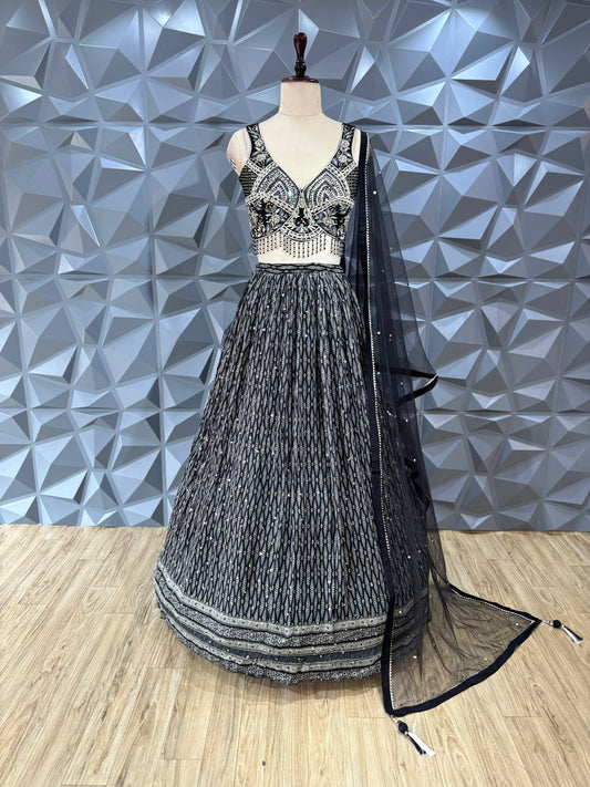 Black Lehenga Set