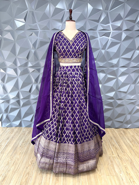 Purple Lehenga Set