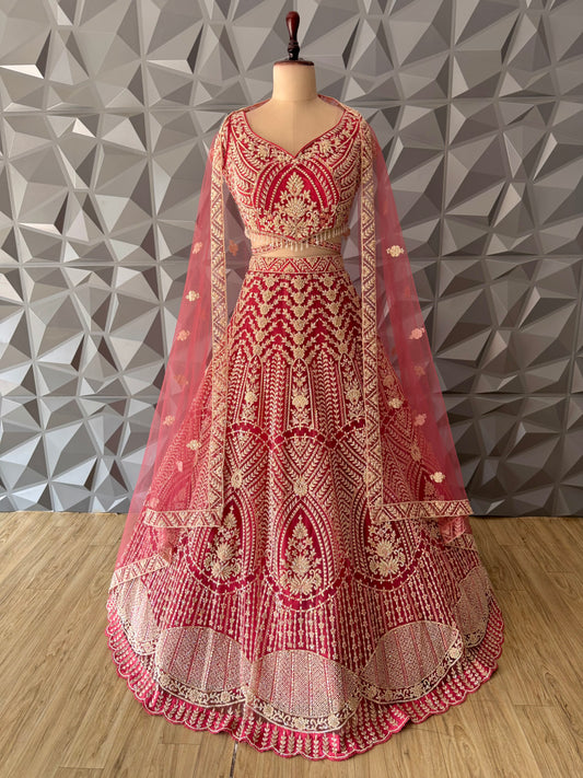 Red Bridal Lehenga