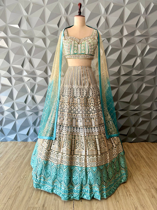 Rama Green Lehenga Set