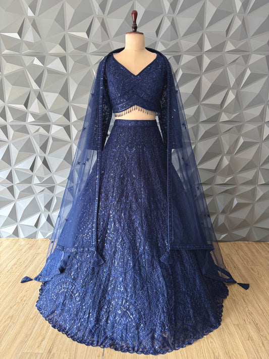 Royal Blue Bridal Lehenga