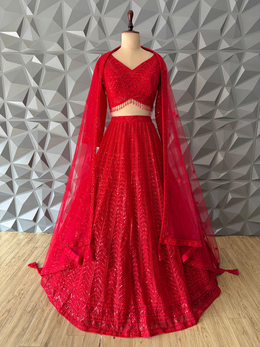 Scarlett Red Bridal Lehenga Set