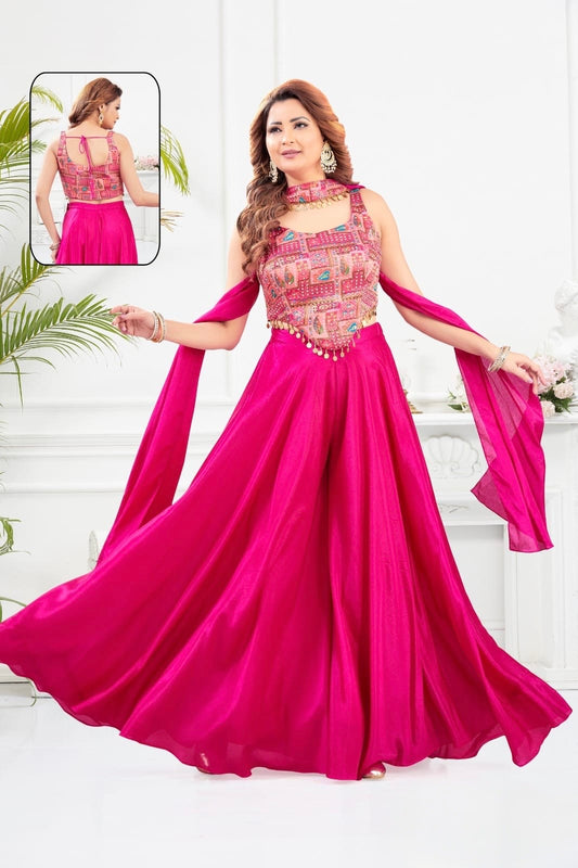 Rani Pink Plazo Set