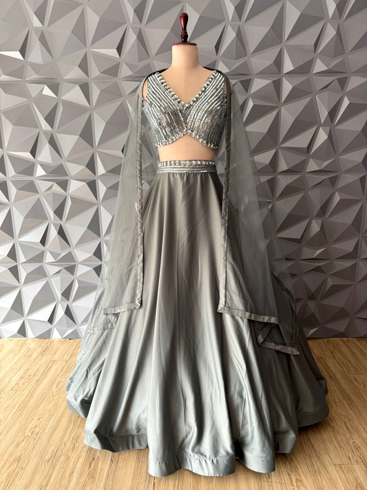 Olive Green Lehenga Set