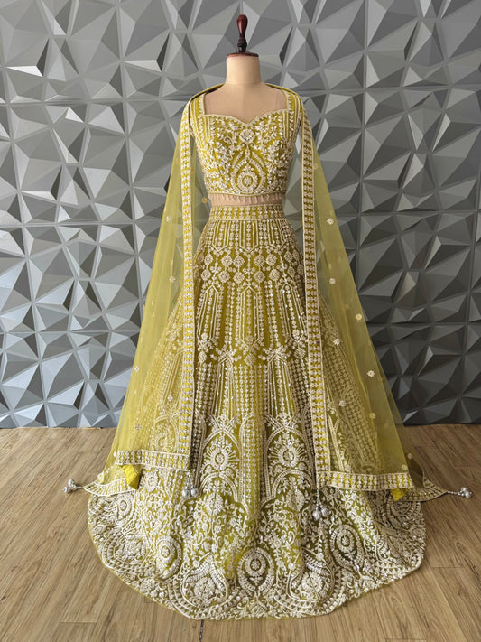 Mehendi Green Bridal Lehenga
