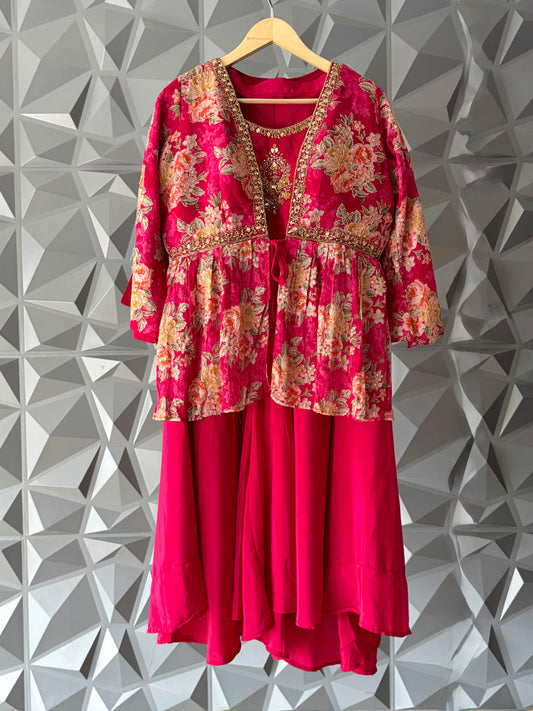 Rani Pink Plazo Set