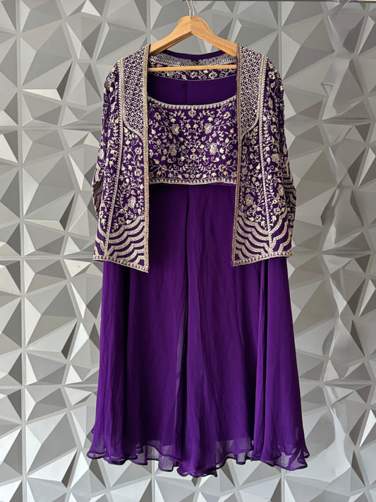 Purple Plazo Set